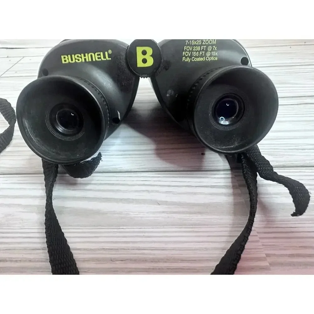 Bushnell 7-15x25 Zoom Fully Coated Optics Binoculars With Strap Hunting Nature